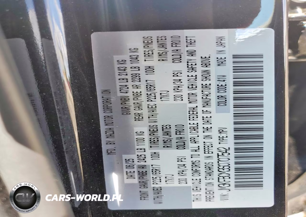 2025 Mazda Cx-5 Preferred VIN:JM3KFBCM3S0707542 - 12