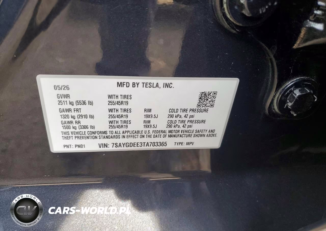 2026 Tesla Model Y VIN:7SAYGDEE3TA703365 - 12