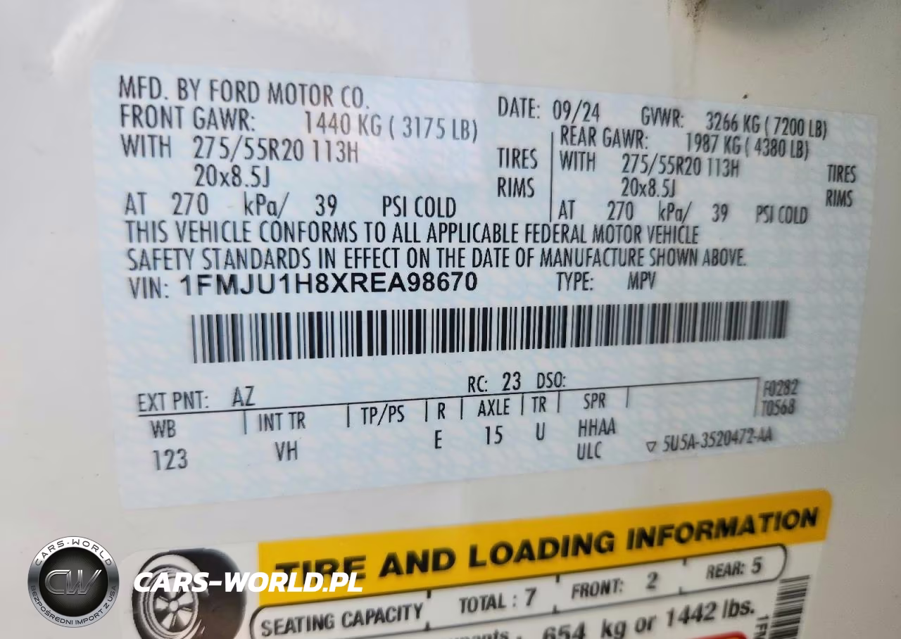 2024 Ford Expedition Xlt VIN:1FMJU1H8XREA98670 - 13