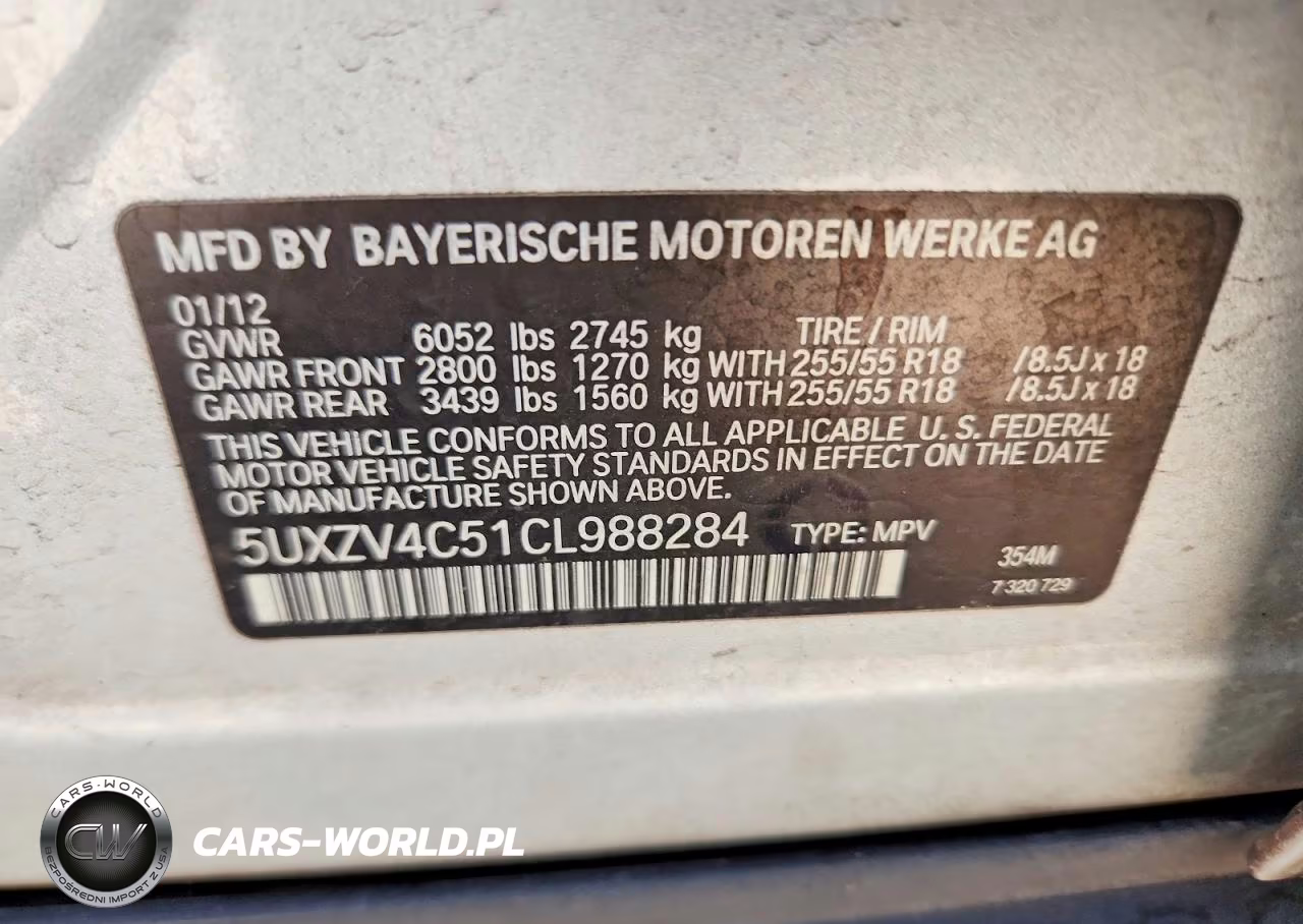 2012 BMW X5 xDrive35I VIN:5UXZV4C51CL988284 - 13