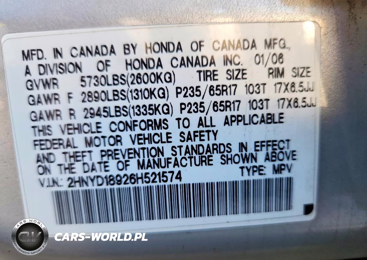 2006 Acura Mdx Touring VIN:2HNYD18926H521574 - 13