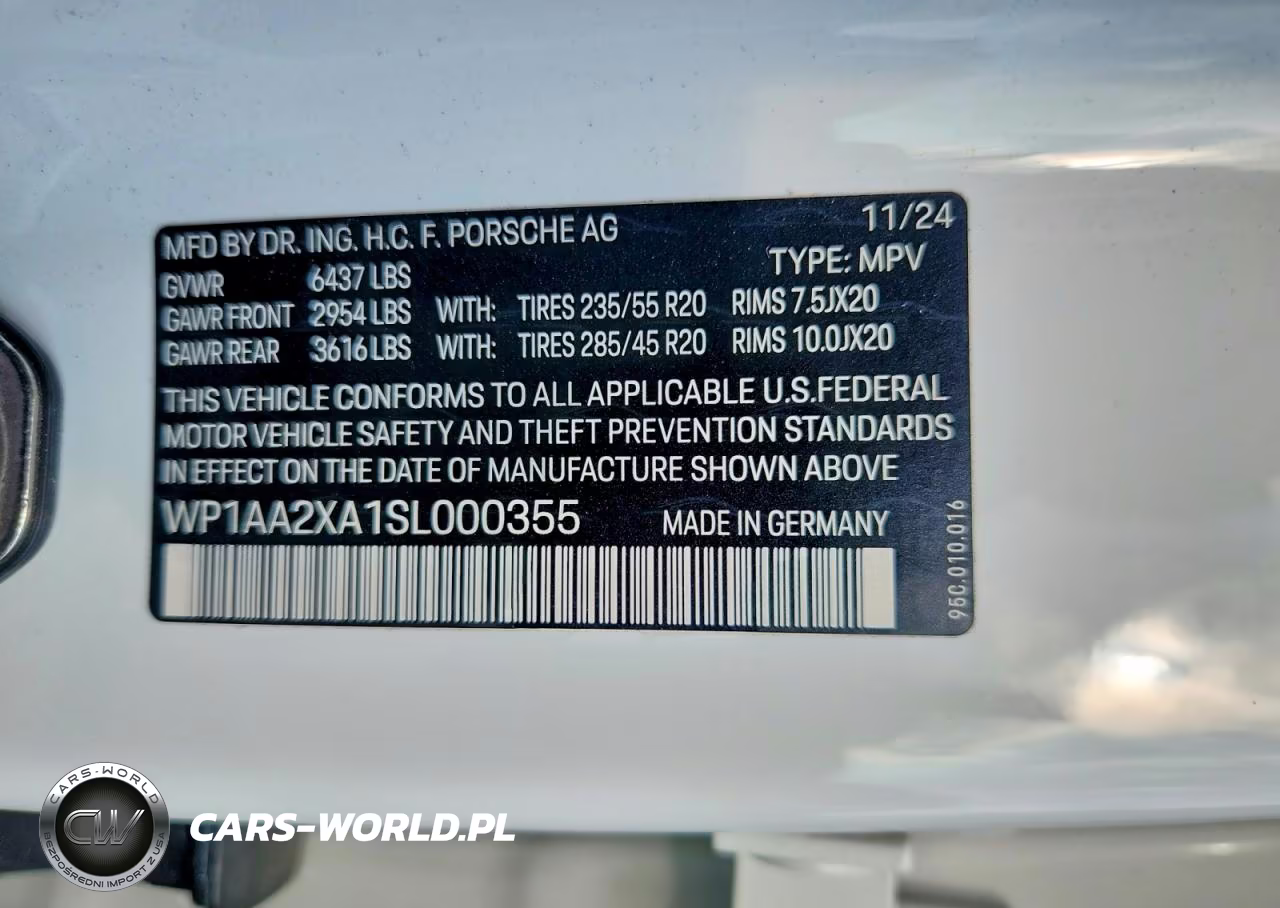 2025 Porsche Macan 4 VIN:WP1AA2XA1SL000355 - 13