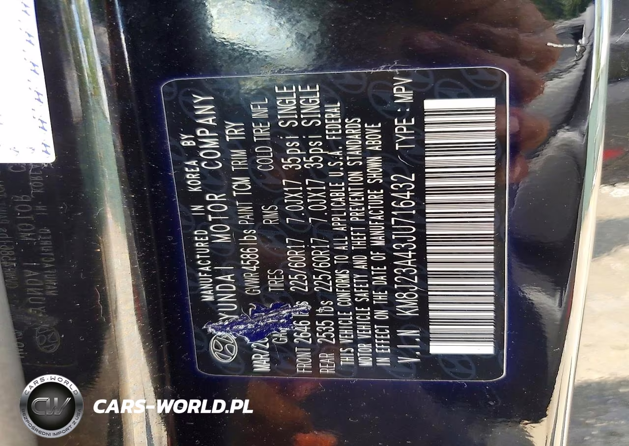 2018 Hyundai Tucson Se VIN:KM8J23A43JU716432 - 12