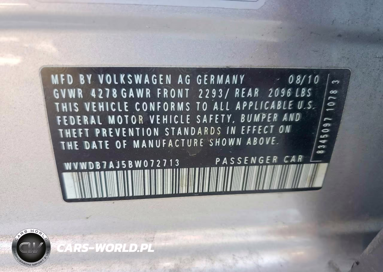 2011 Volkswagen Golf VIN:WVWDB7AJ5BW072713 - 13