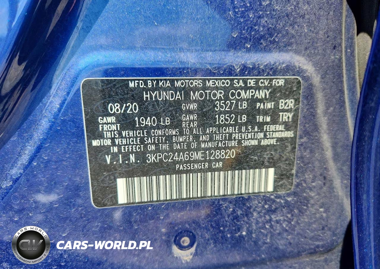 2021 Hyundai Accent Se VIN:3KPC24A69ME128820 - 12