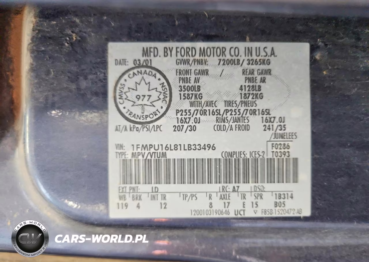 2001 Ford Expedition Xlt VIN:1FMPU16L81LB33496 - 12