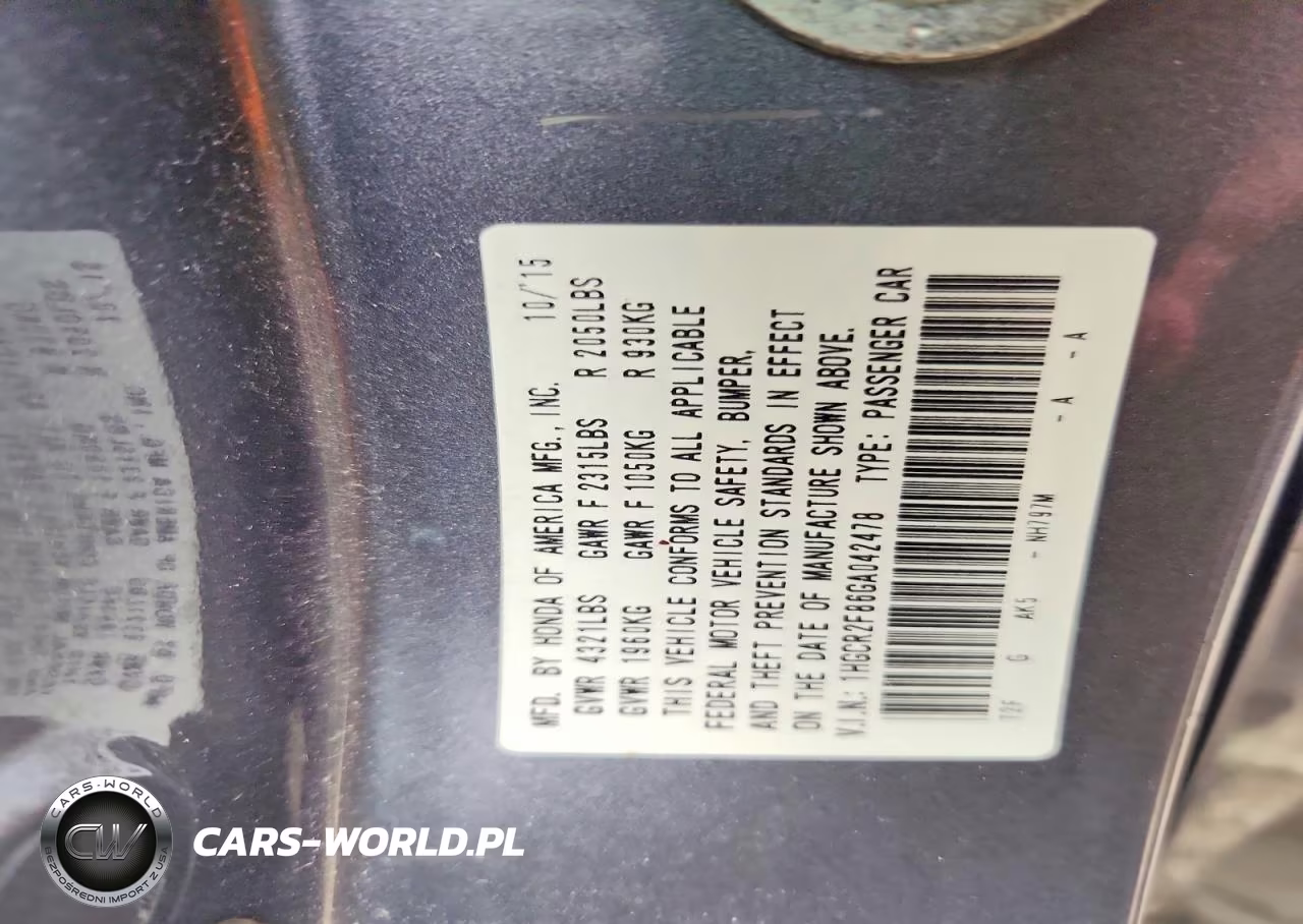 2016 Honda Accord Exl VIN:1HGCR2F86GA042478 - 13