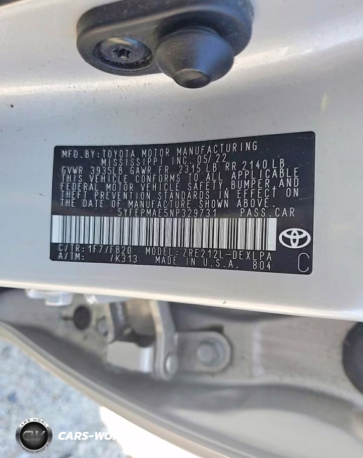 2022 Toyota Corolla Le VIN:5YFEPMAE5NP329731 - 13