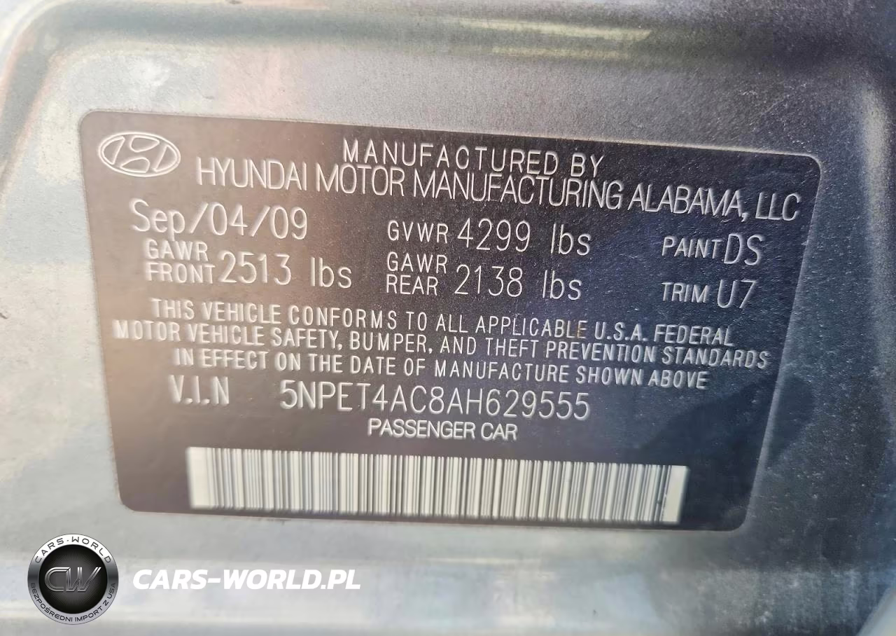 2010 Hyundai Sonata Gls VIN:5NPET4AC8AH629555 - 12