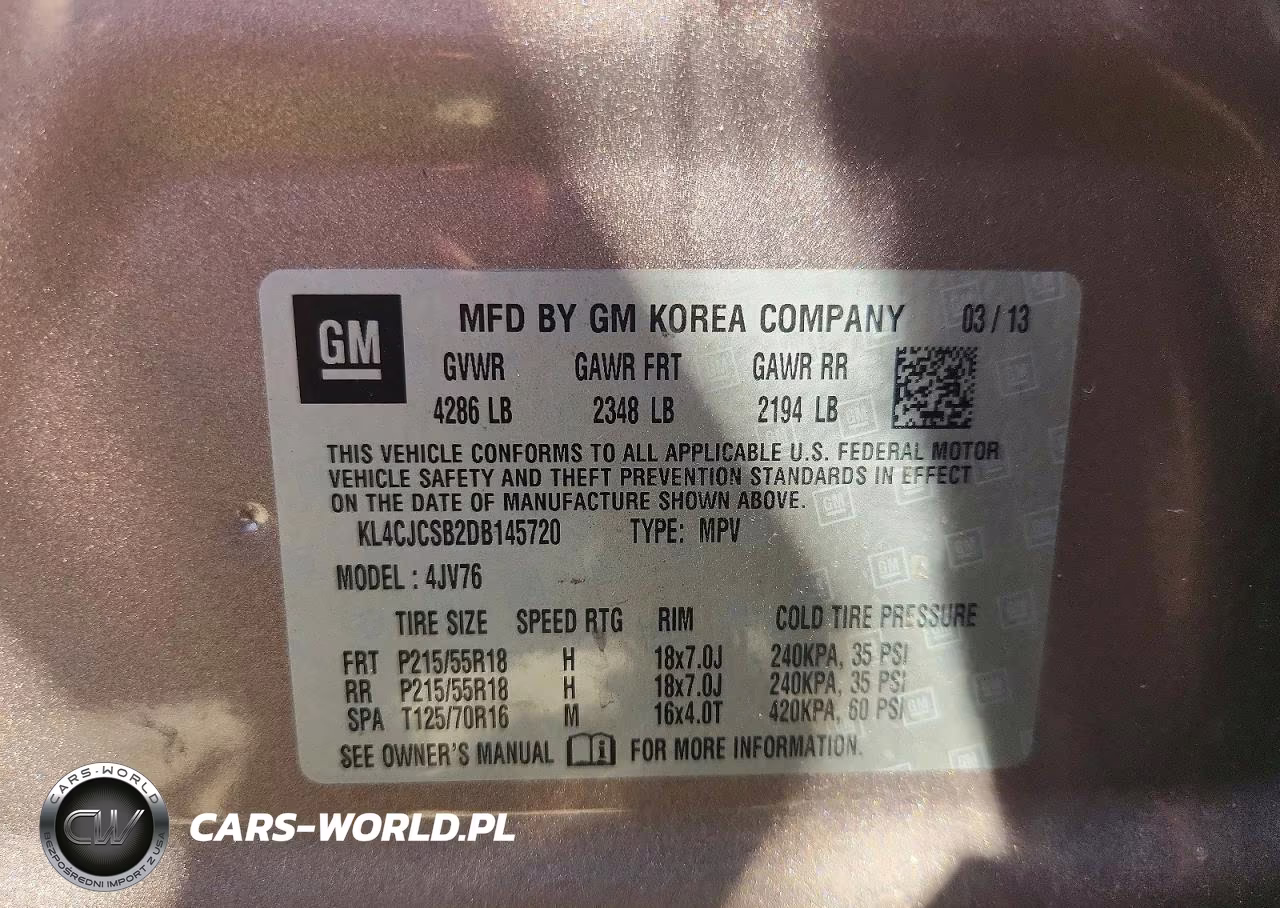 2013 Buick Encore VIN:KL4CJCSB2DB145720 - 13