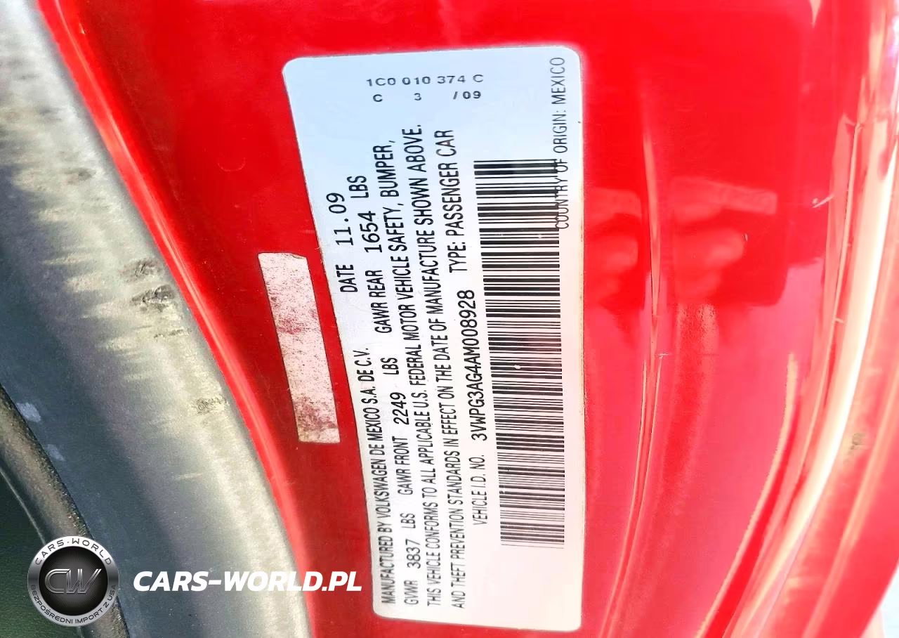 2010 Volkswagen New Beetle VIN:3VWPG3AG4AM008928 - 12