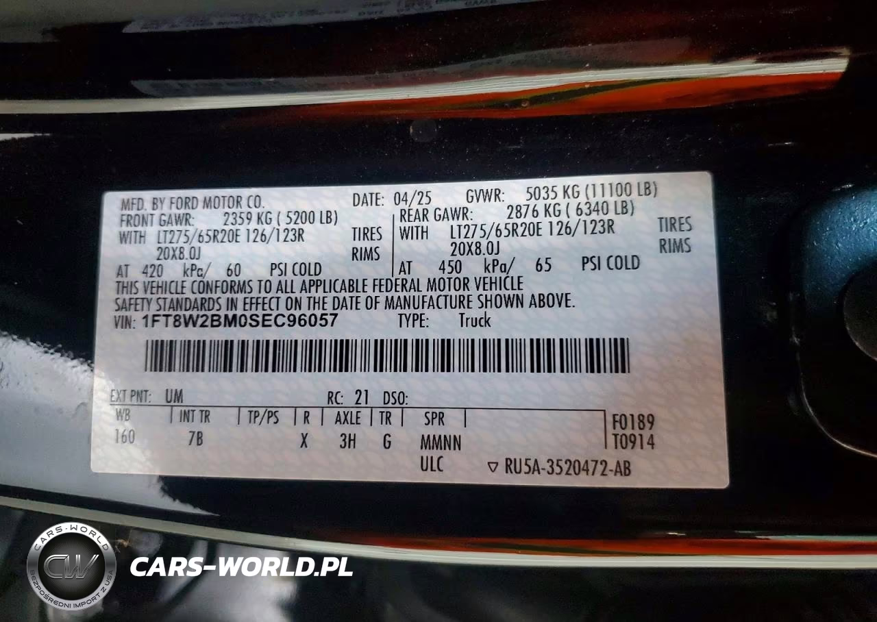 2025 Ford F250 Super Duty VIN:1FT8W2BM0SEC96057 - 12