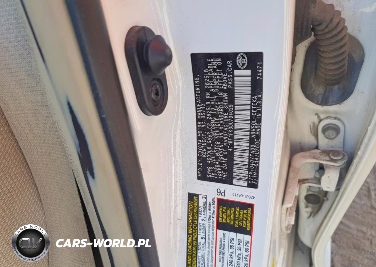 2013 Toyota Camry L VIN:4T1BF1FK3DU704029 - 12