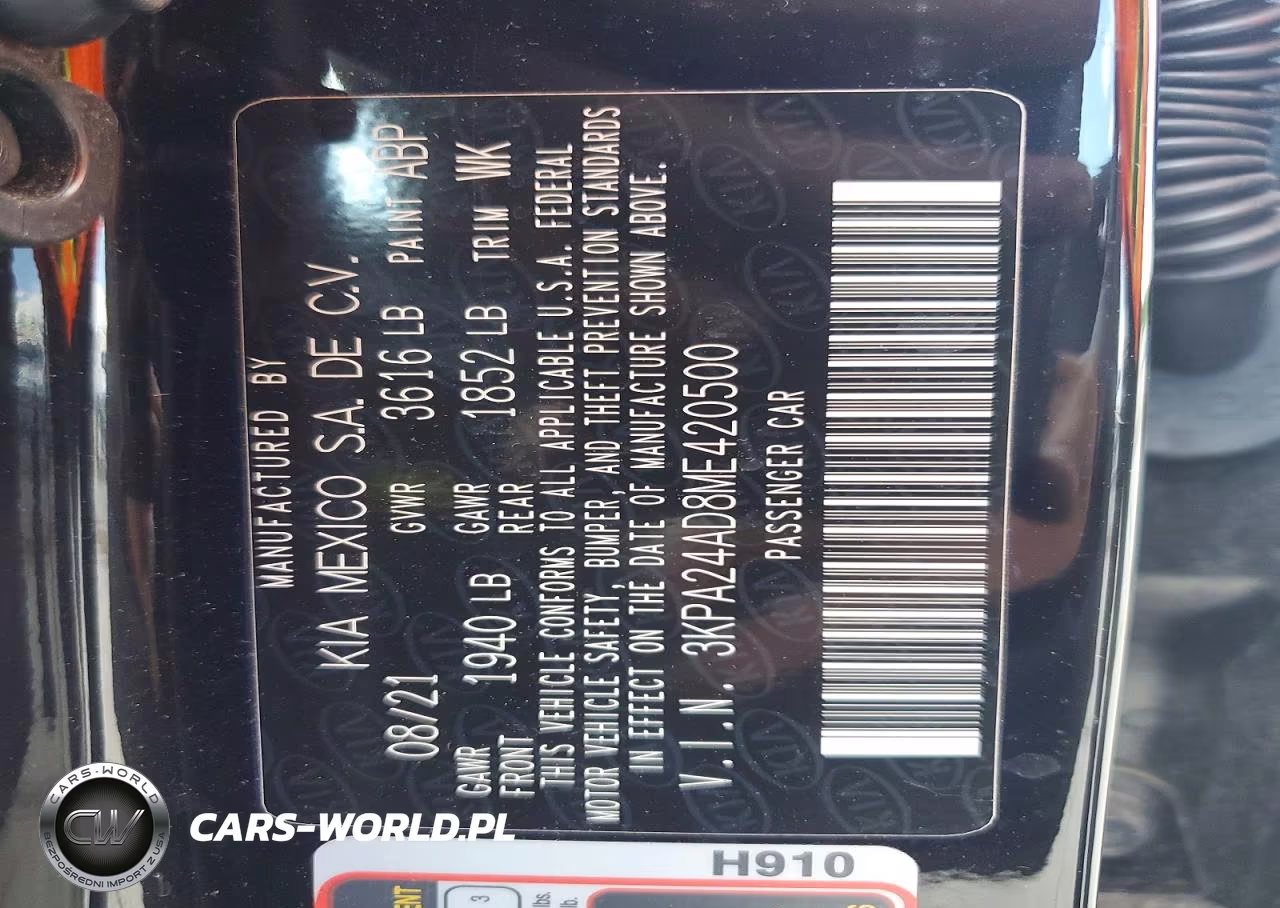 2021 Kia Rio S VIN:3KPA24AD8ME420500 - 13