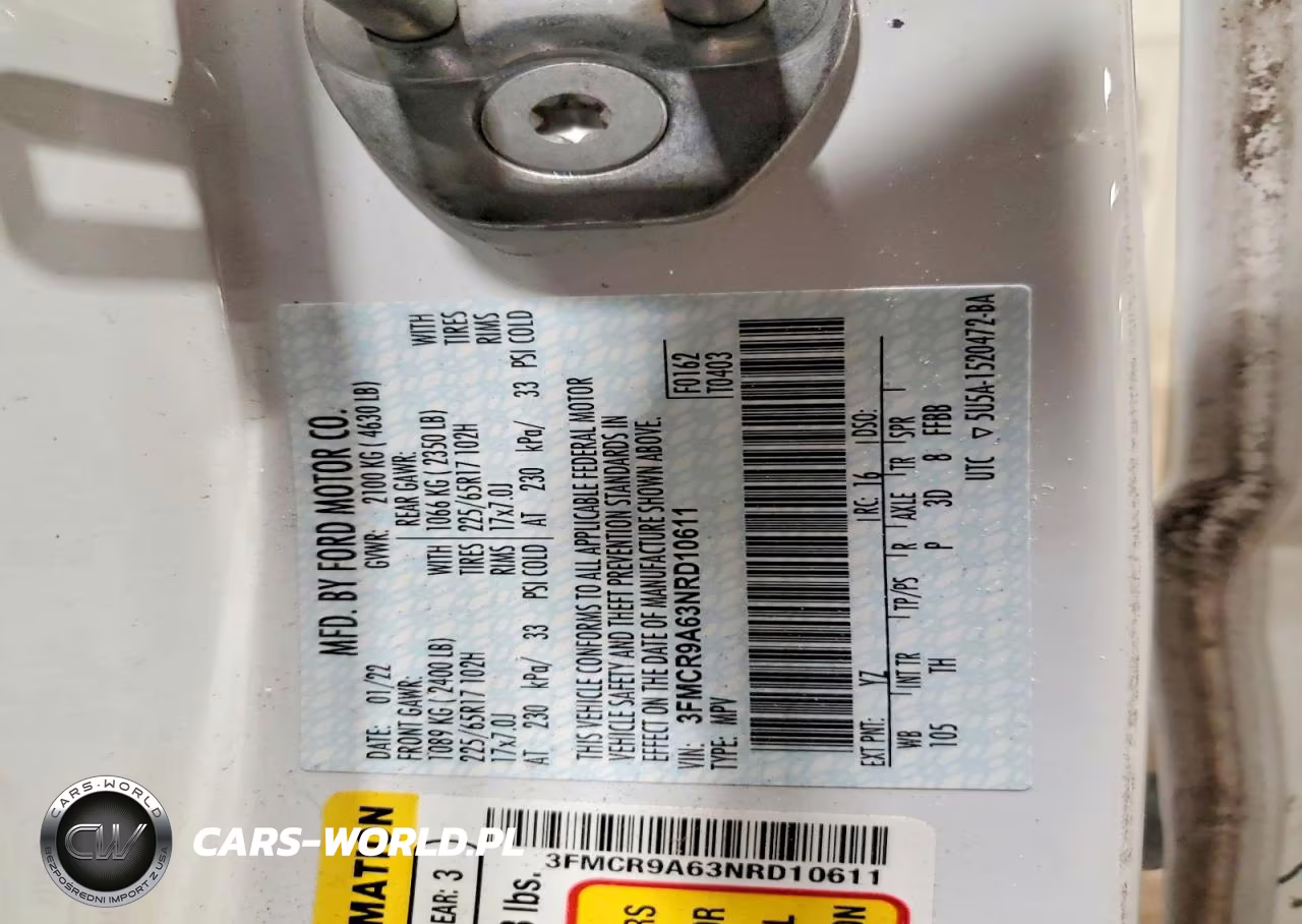2022 Ford Bronco Sport VIN:3FMCR9A63NRD10611 - 12