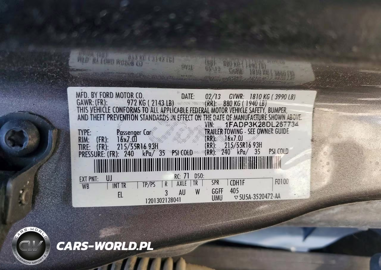 2013 Ford Focus Se VIN:1FADP3K28DL267734 - 13