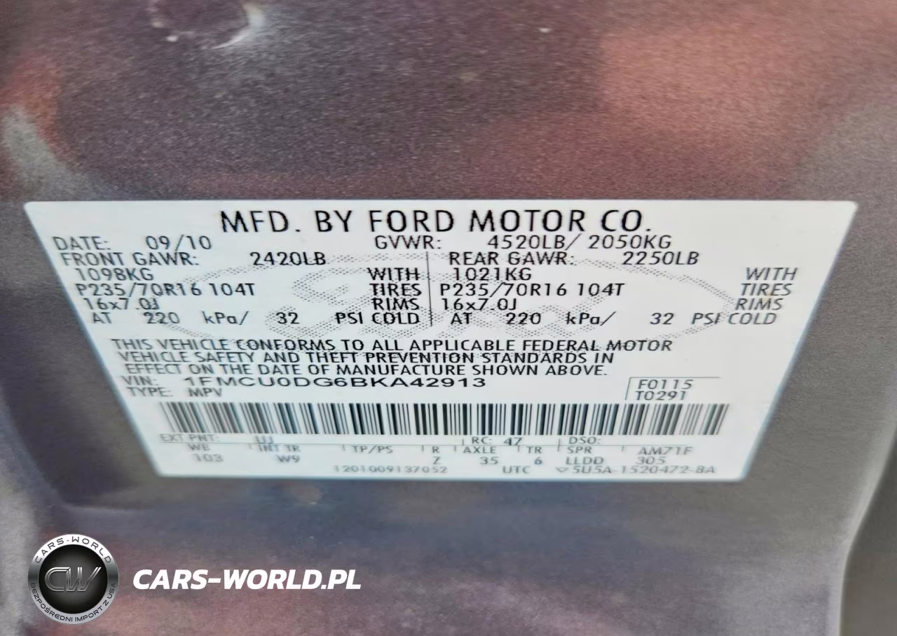 2011 Ford Escape Xlt VIN:1FMCU0DG6BKA42913 - 13