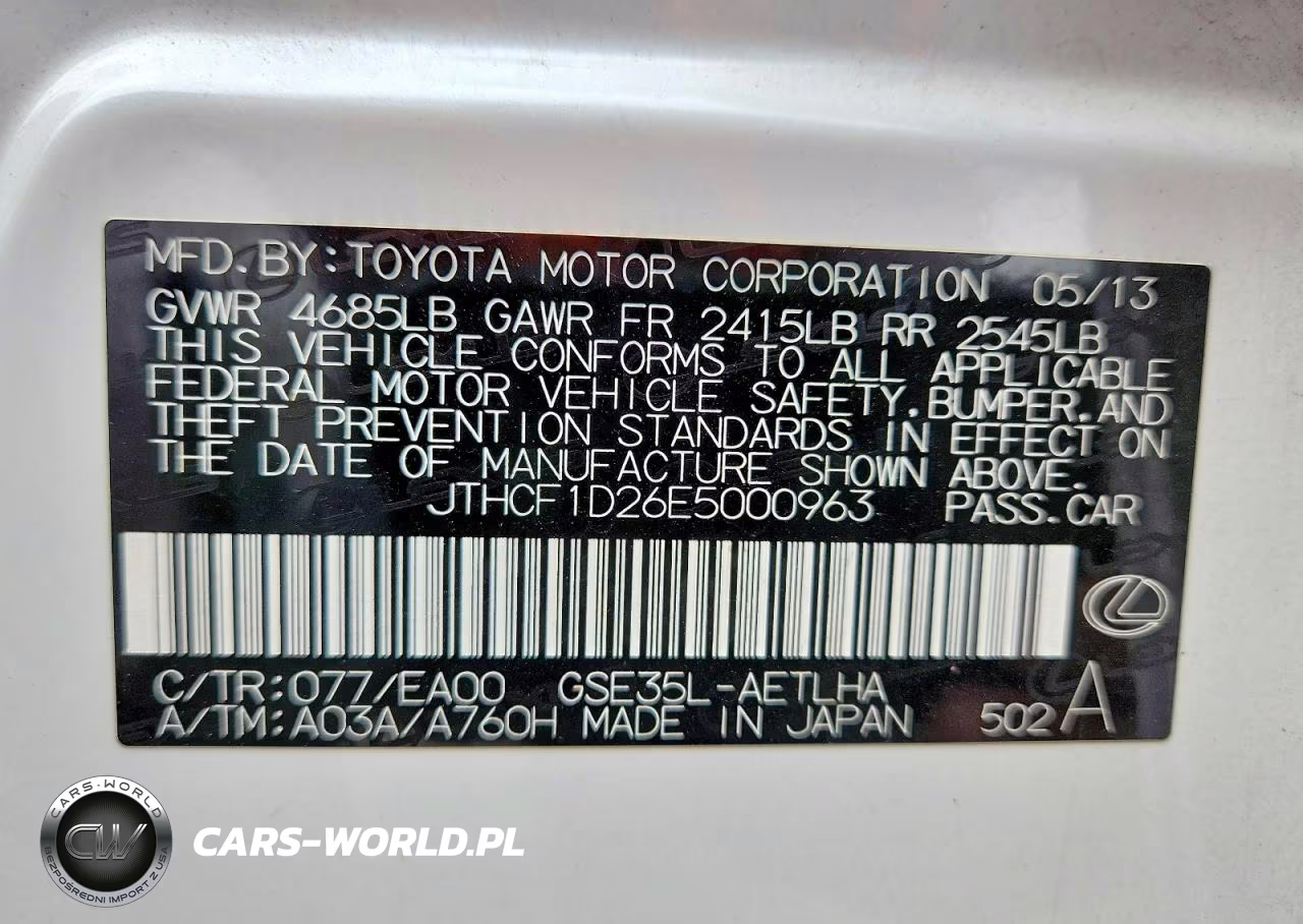 2014 Lexus Is 250 VIN:JTHCF1D26E5000963 - 13