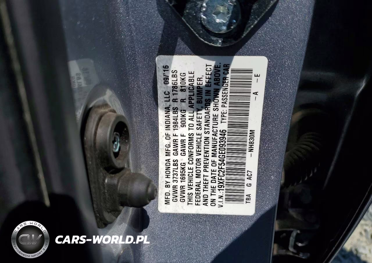 2016 Honda Civic Lx VIN:19XFC2F54GE093946 - 12