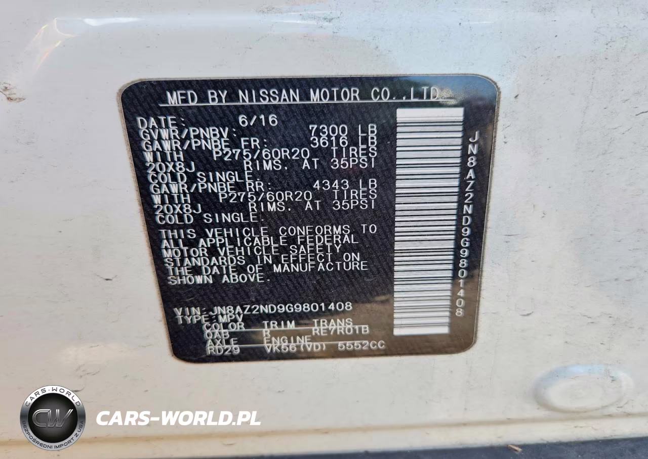 2016 Infiniti Qx80 Base VIN:JN8AZ2ND9G9801408 - 13