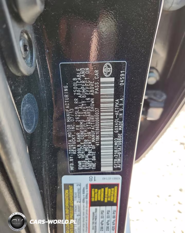 2013 Toyota Avalon Limited VIN:4T1BK1EB6DU060037 - 12
