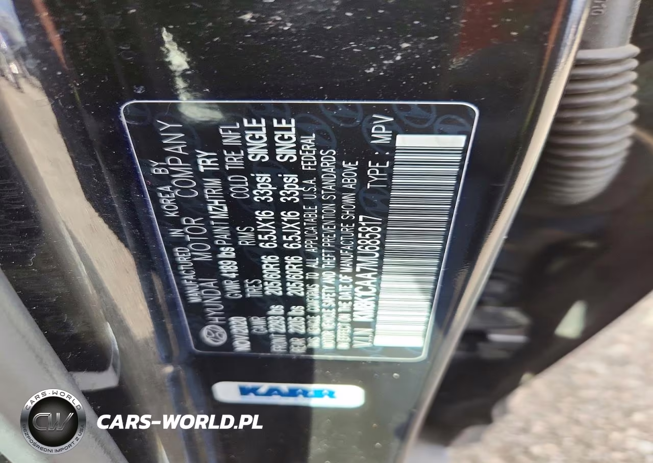 2021 Hyundai Kona Se VIN:KM8K1CAA7MU685817 - 13