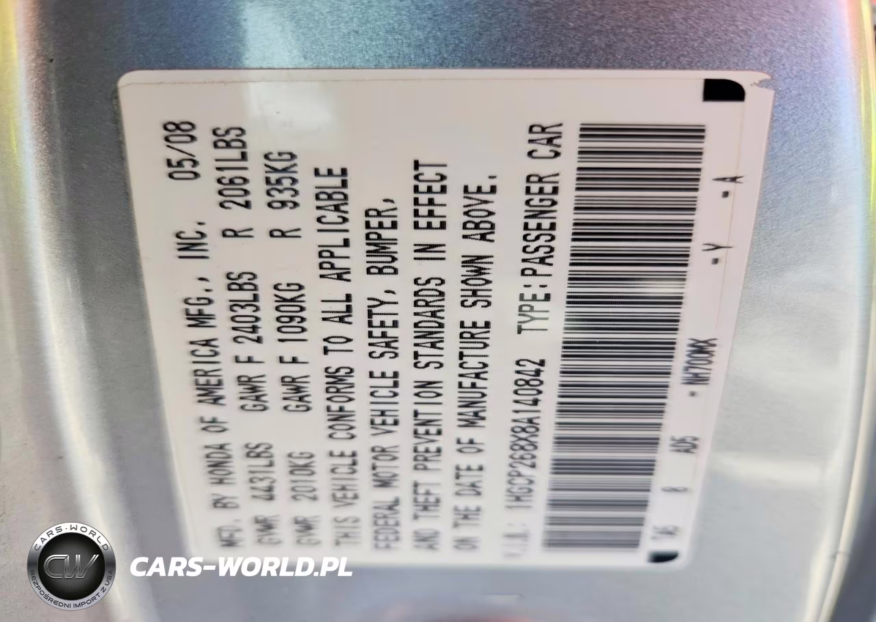 2008 Honda Accord Exl VIN:1HGCP268X8A140842 - 12