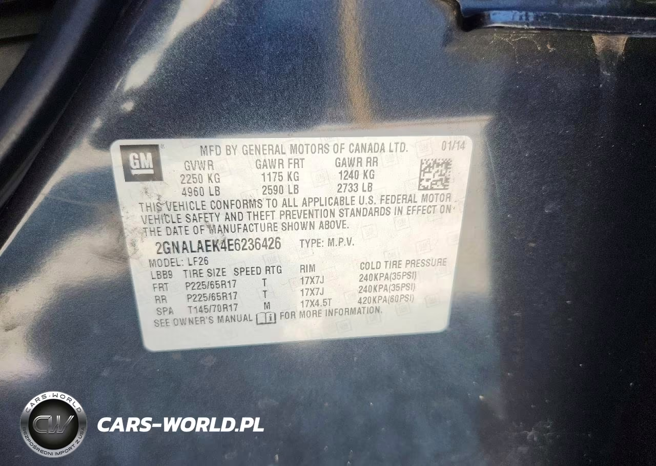 2014 Chevrolet Equinox Ls VIN:2GNALAEK4E6236426 - 13
