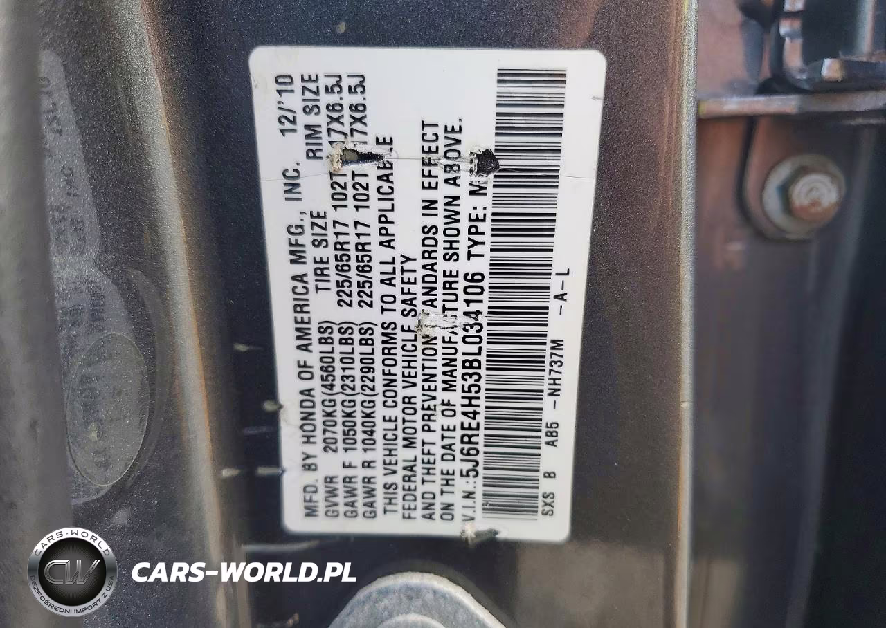 2011 Honda Cr-V Ex VIN:5J6RE4H53BL034106 - 13