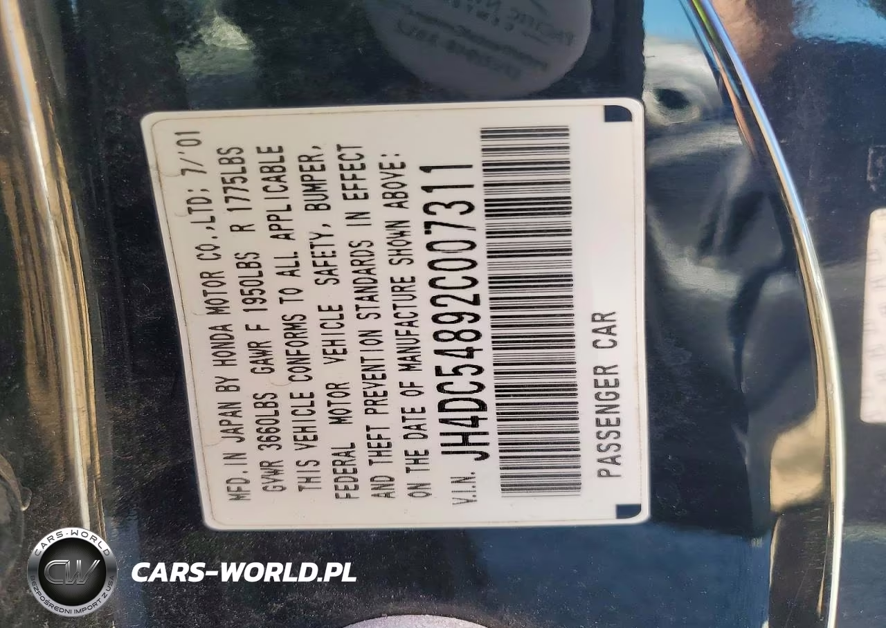 2002 Acura Rsx VIN:JH4DC54892C007311 - 12