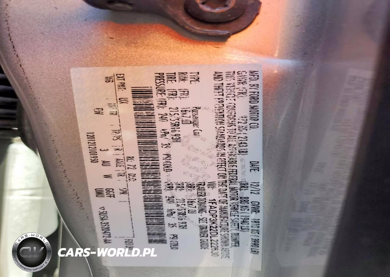 2013 Ford Focus Se VIN:1FADP3K22DL222630 - 12