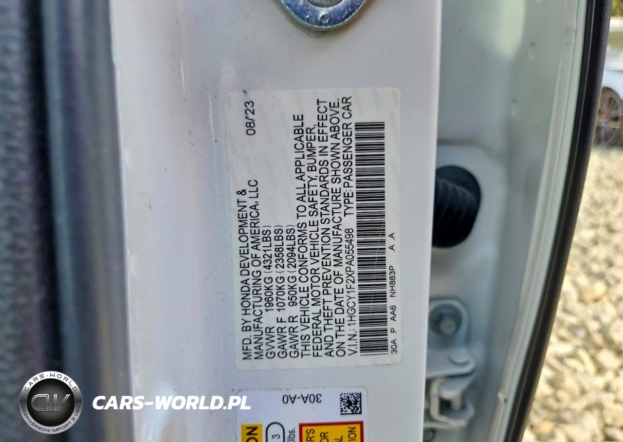 2023 Honda Accord Lx VIN:1HGCY1F2XPA055498 - 12