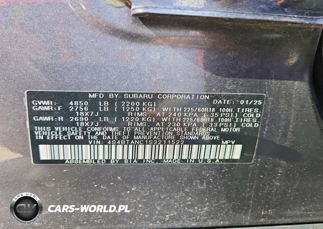 2025 Subaru Outback Limited VIN:4S4BTANC1S3211522 - 14