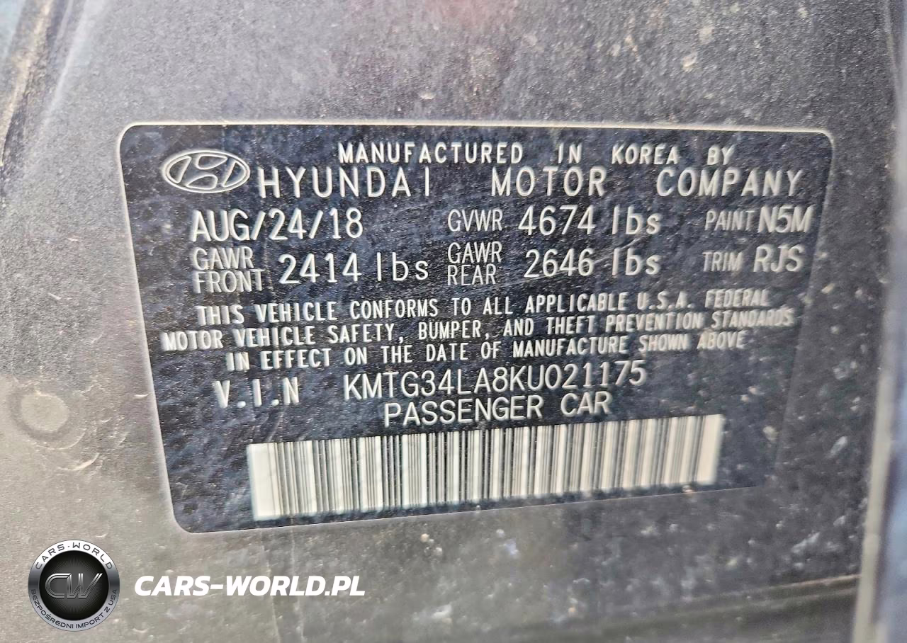 2019 Genesis G70 Elite VIN:KMTG34LA8KU021175 - 12