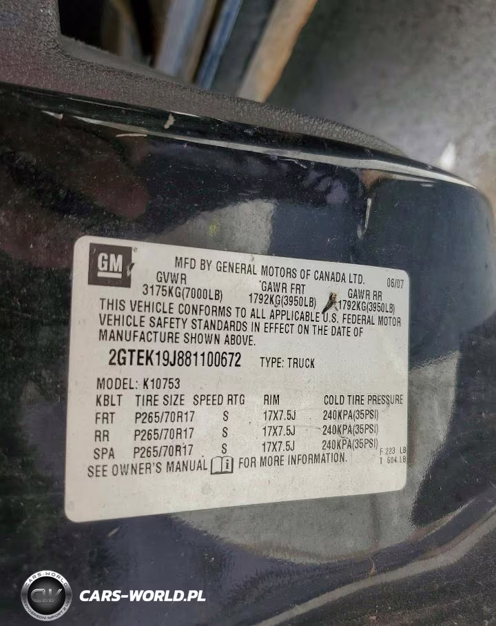 2008 GMC Sierra K1500 VIN:2GTEK19J881100672 - 12