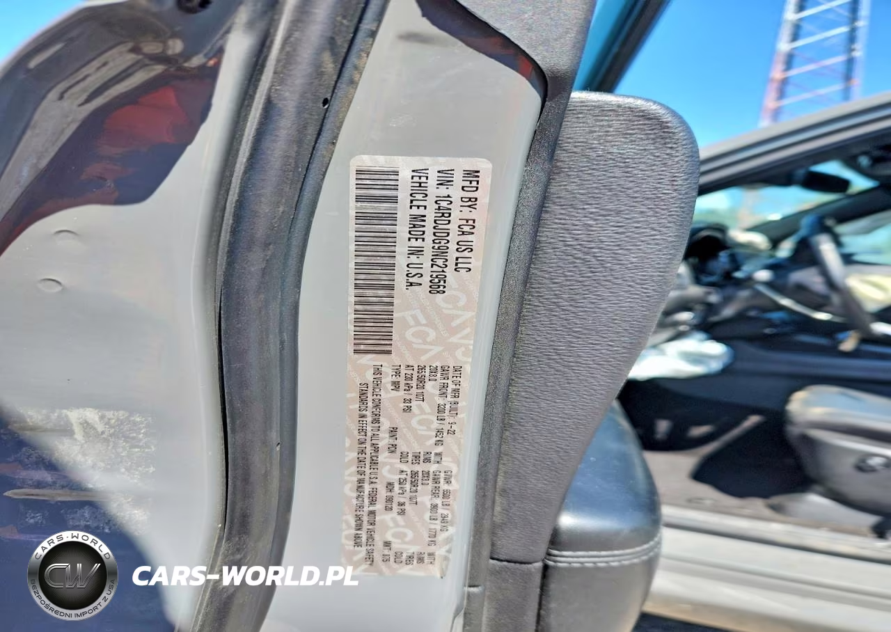 2022 Dodge Durango Gt VIN:1C4RDJDG9NC219568 - 13