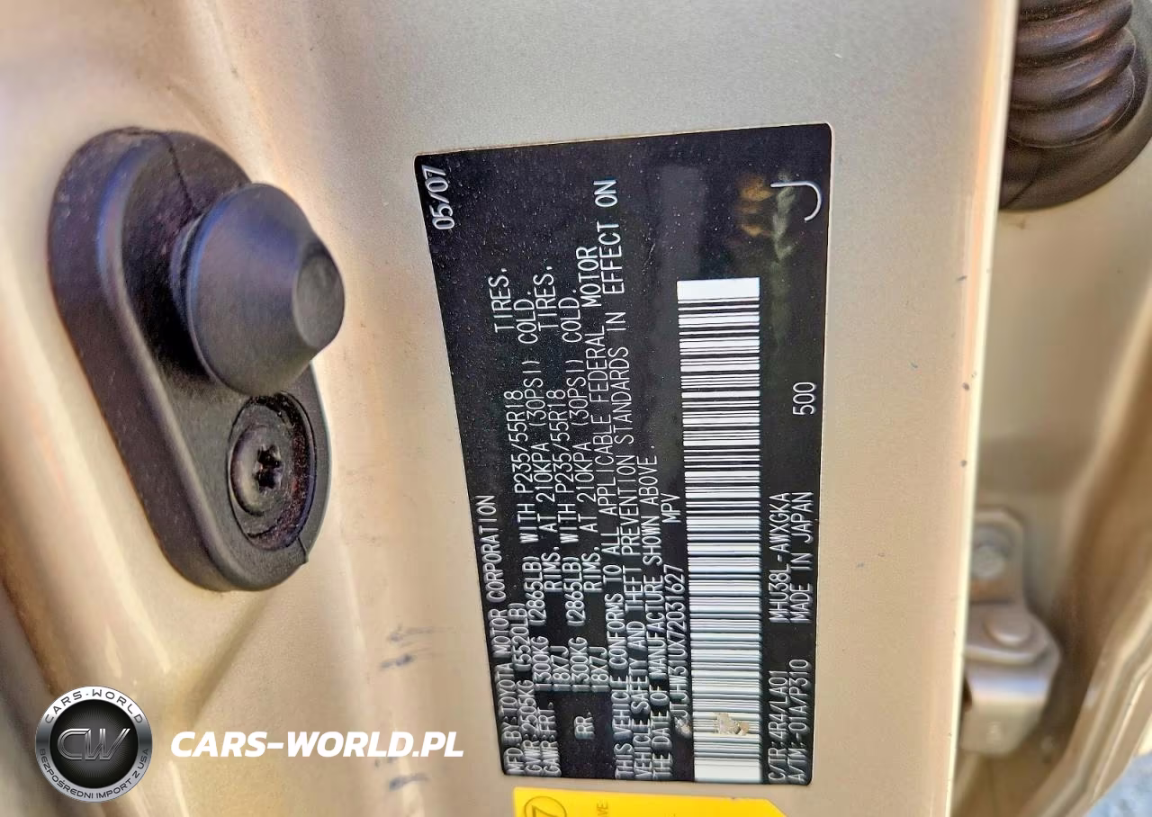 2007 Lexus Rx 400H VIN:JTJHW31UX72031627 - 12