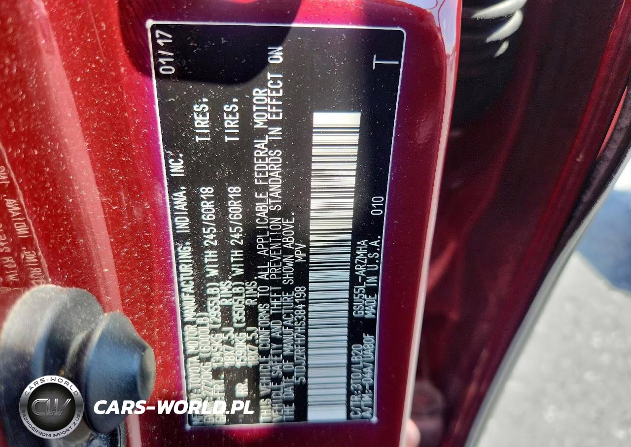 2017 Toyota Highlander Xle VIN:5TDJZRFH7HS384198 - 13