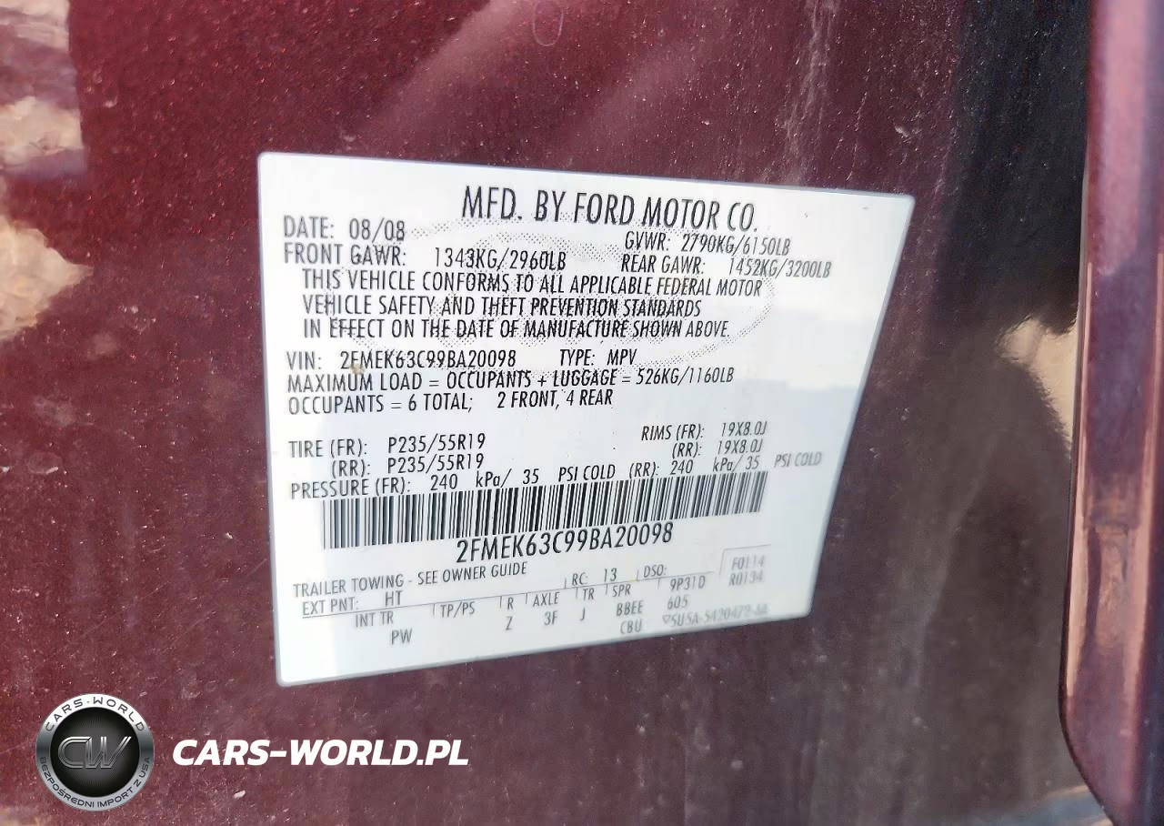 2009 Ford Flex Limited VIN:2FMEK63C99BA20098 - 13