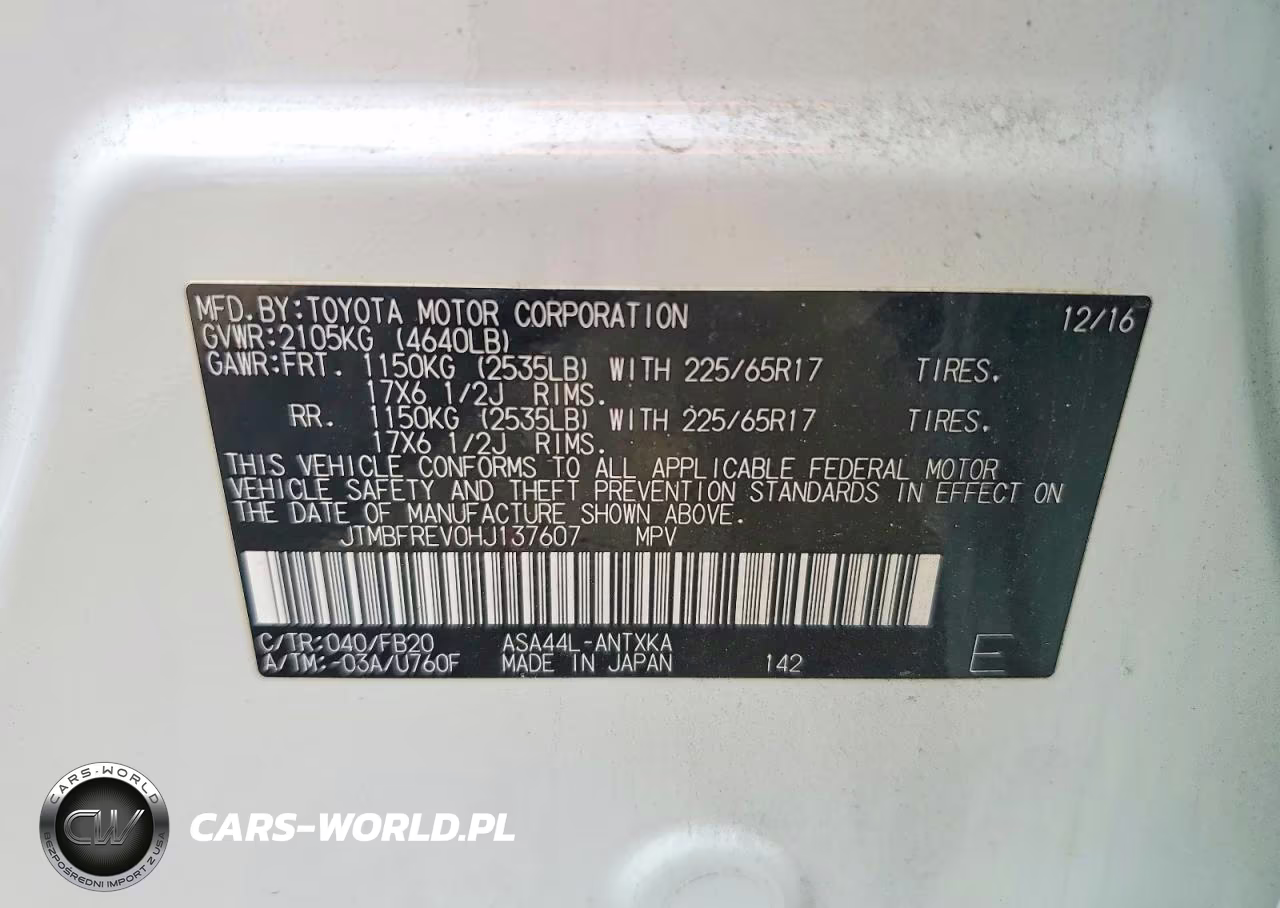 2017 Toyota Rav4 Le VIN:JTMBFREV0HJ137607 - 13