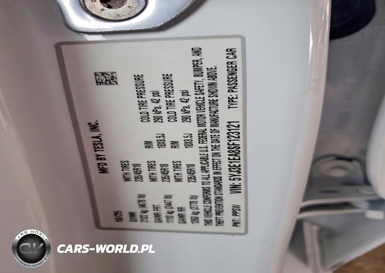 2025 Tesla Model 3 VIN:5YJ3E1EA8SF123121 - 12