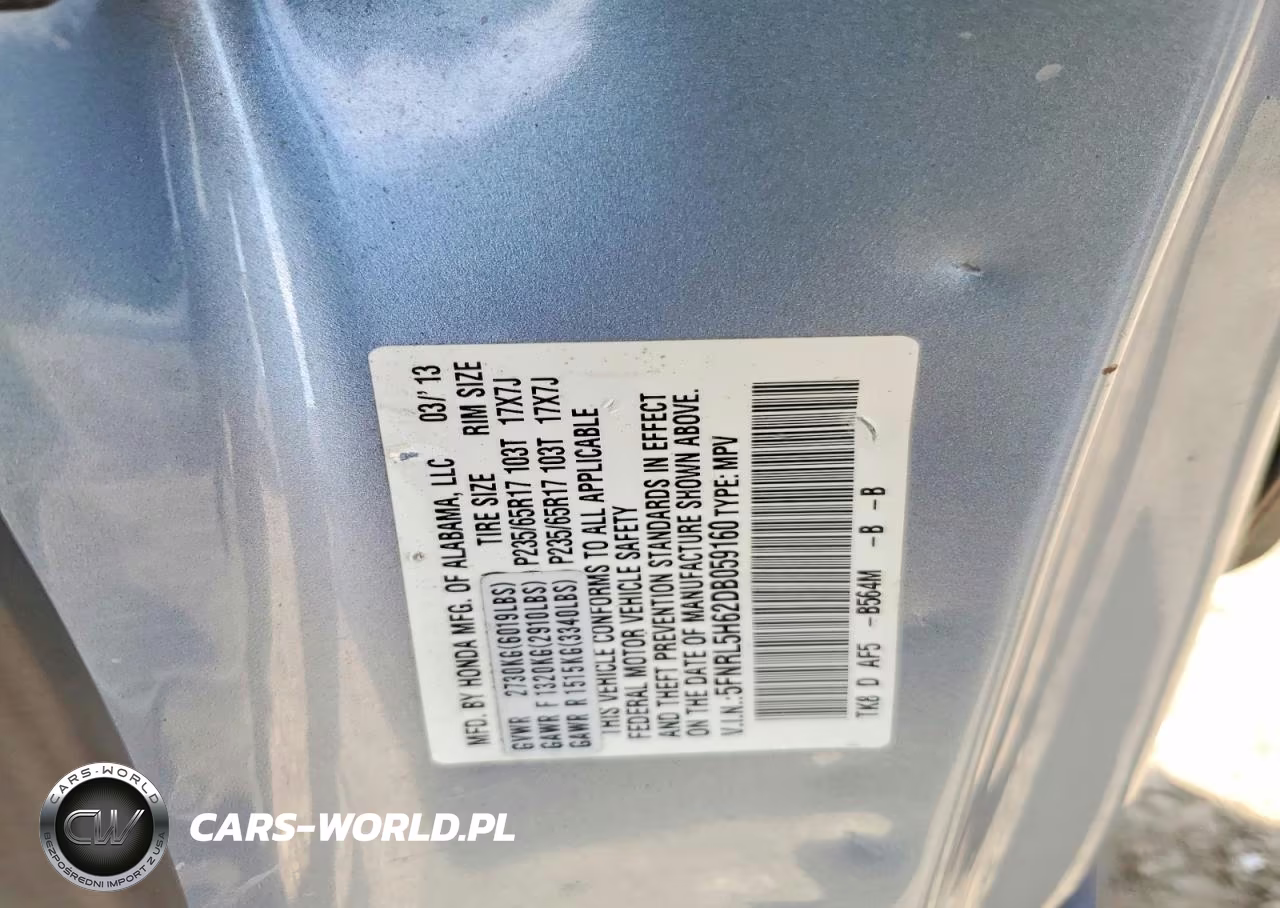 2013 Honda Odyssey Exl VIN:5FNRL5H62DB059160 - 12