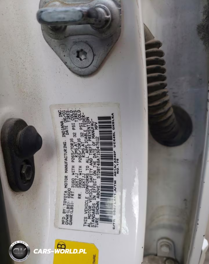 2001 Toyota Sequoia Limited VIN:5TDBT48A71S047612 - 14