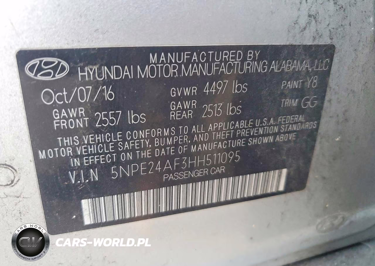 2017 Hyundai Sonata Se VIN:5NPE24AF3HH511095 - 12