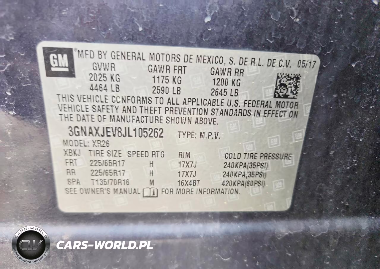2018 Chevrolet Equinox Lt VIN:3GNAXJEV8JL105262 - 12