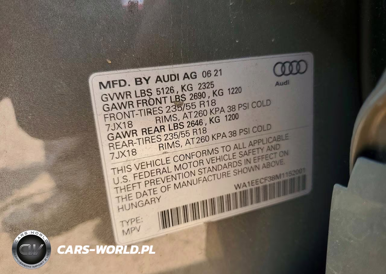 2021 Audi Q3 Premium Plus S Line 45 VIN:WA1EECF38M1152001 - 13