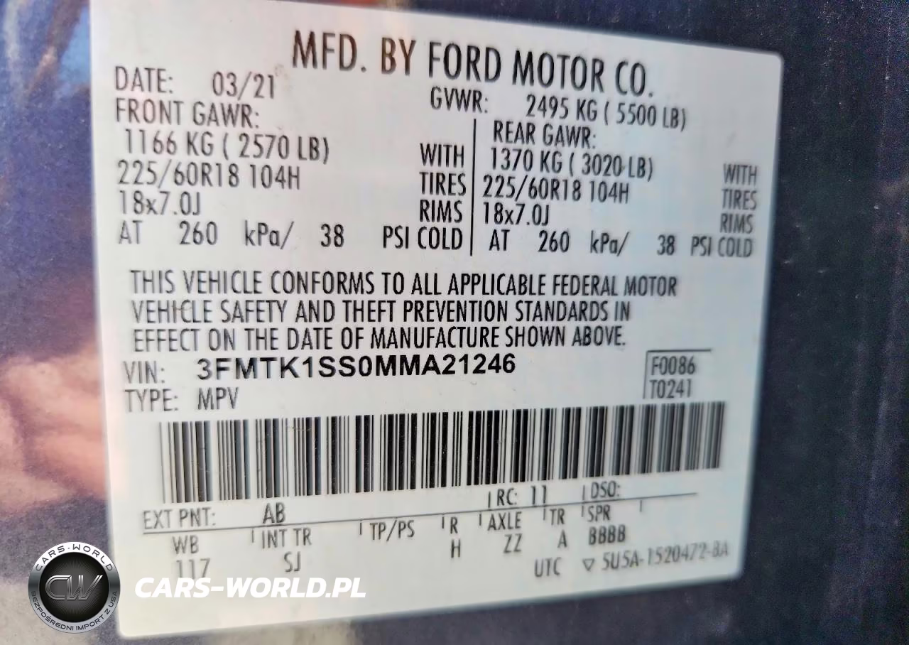 2021 Ford Mustang Mach-E Select VIN:3FMTK1SS0MMA21246 - 13