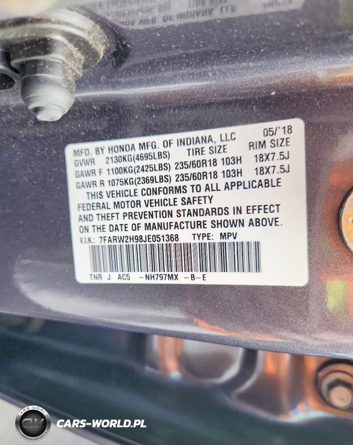 2018 Honda Cr-V Touring VIN:7FARW2H98JE051368 - 12