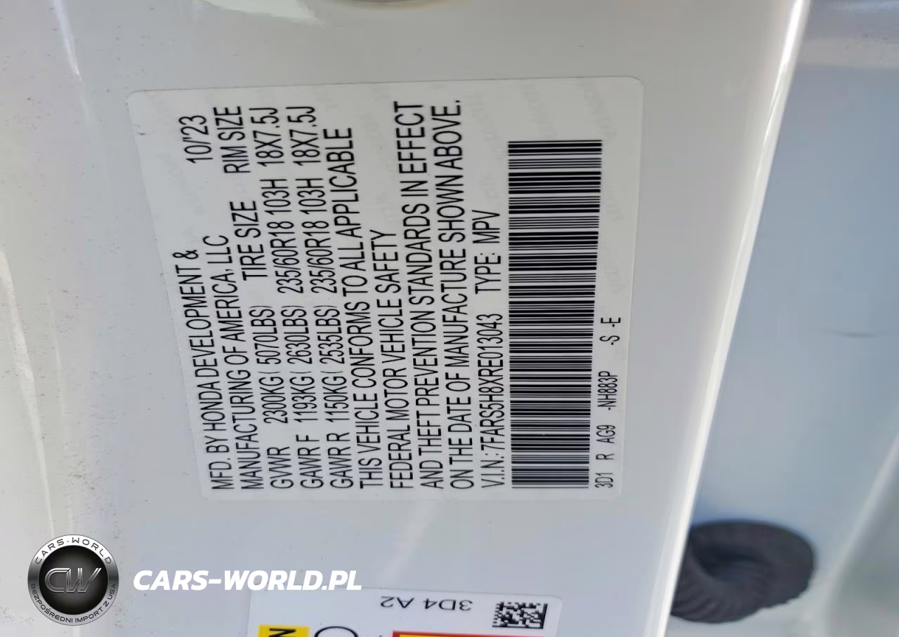 2024 Honda Cr-V Sport-L VIN:7FARS5H8XRE013043 - 12