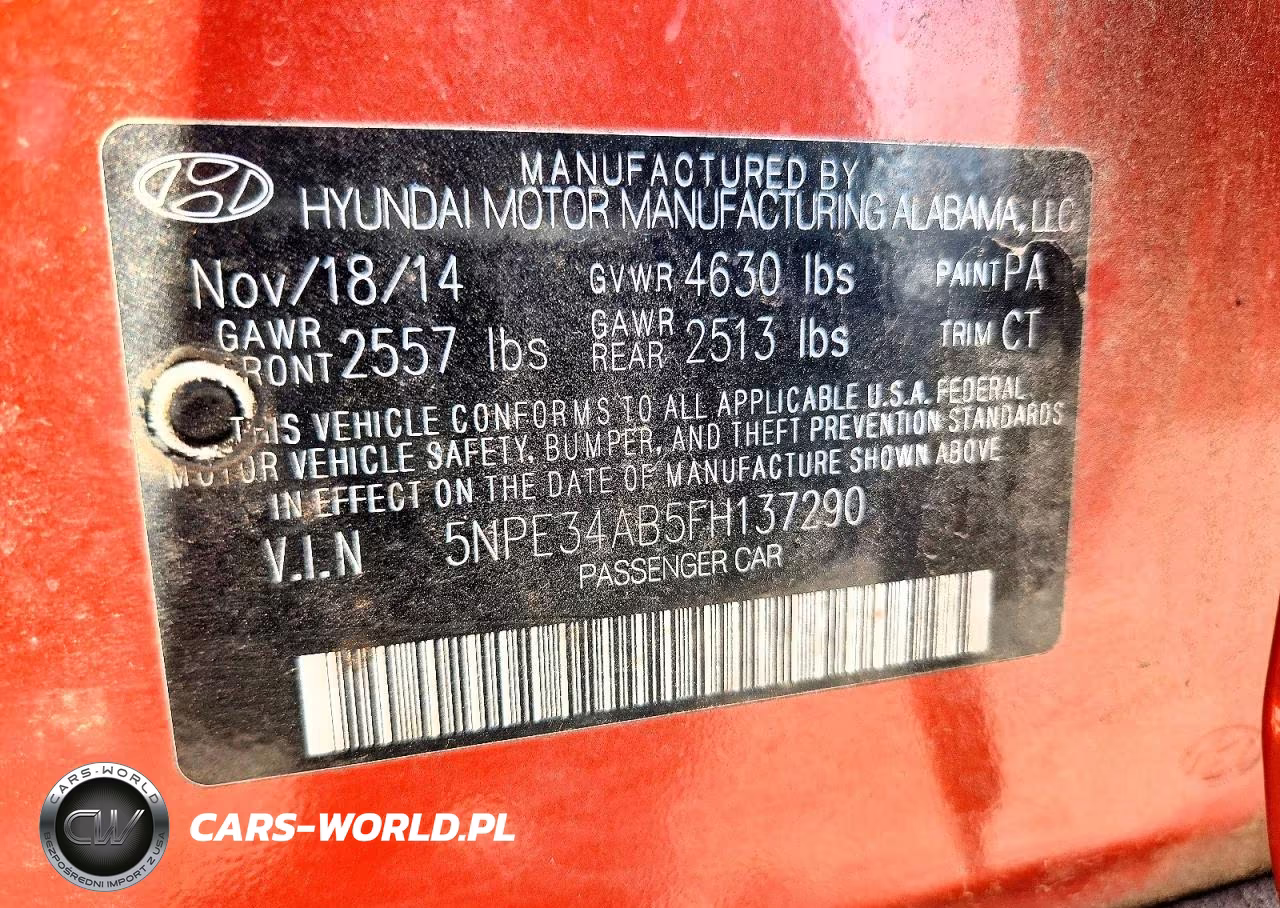 2015 Hyundai Sonata Limited 2.0T VIN:5NPE34AB5FH137290 - 12